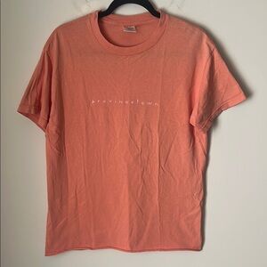 Provincetown Medium Coral T-Shirt Crop Top